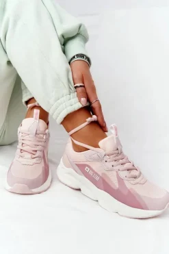 Damskie Sportowe Buty Memory Foam Big Star HH274811 Różowe