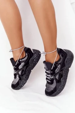 Damskie Sportowe Buty Memory Foam Big Star HH274325 Czarne