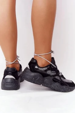 Damskie Sportowe Buty Memory Foam Big Star HH274325 Czarne