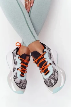 Damskie Sportowe Buty Memory Foam Big Star HH274324 Szaro-Zielone