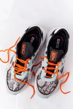 Damskie Sportowe Buty Memory Foam Big Star HH274324 Szaro-Zielone