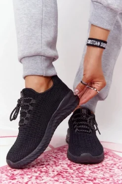 Damskie Sportowe Buty Memory Foam Big Star HH274298 Czarne