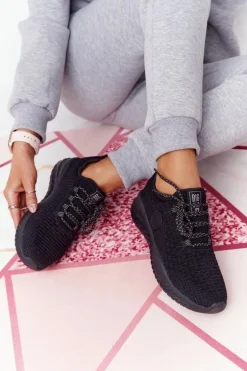 Damskie Sportowe Buty Memory Foam Big Star HH274298 Czarne