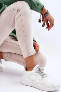 Damskie Sportowe Buty Memory Foam Big Star HH274296 Białe