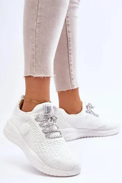 Damskie Sportowe Buty Memory Foam Big Star HH274296 Białe