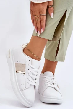 Damskie Sportowe Buty Na Platformie Białe Soris