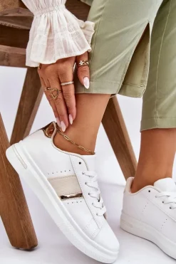 Damskie Sportowe Buty Na Platformie Białe Soris