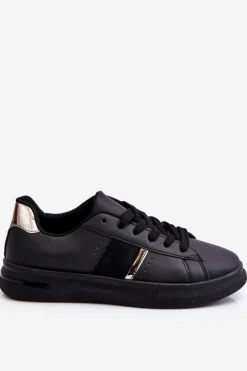 Damskie Sportowe Buty Na Platformie Czarne Soris