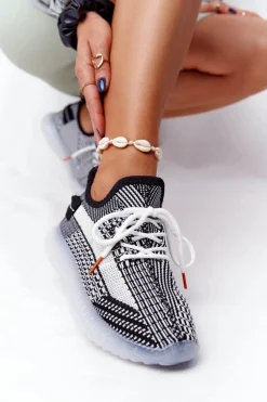 Damskie Sportowe Buty Na Gumowej Podeszwie Czarne Freestyler