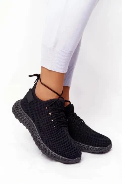 Damskie Sportowe Buty Slip-on Czarne Run Away