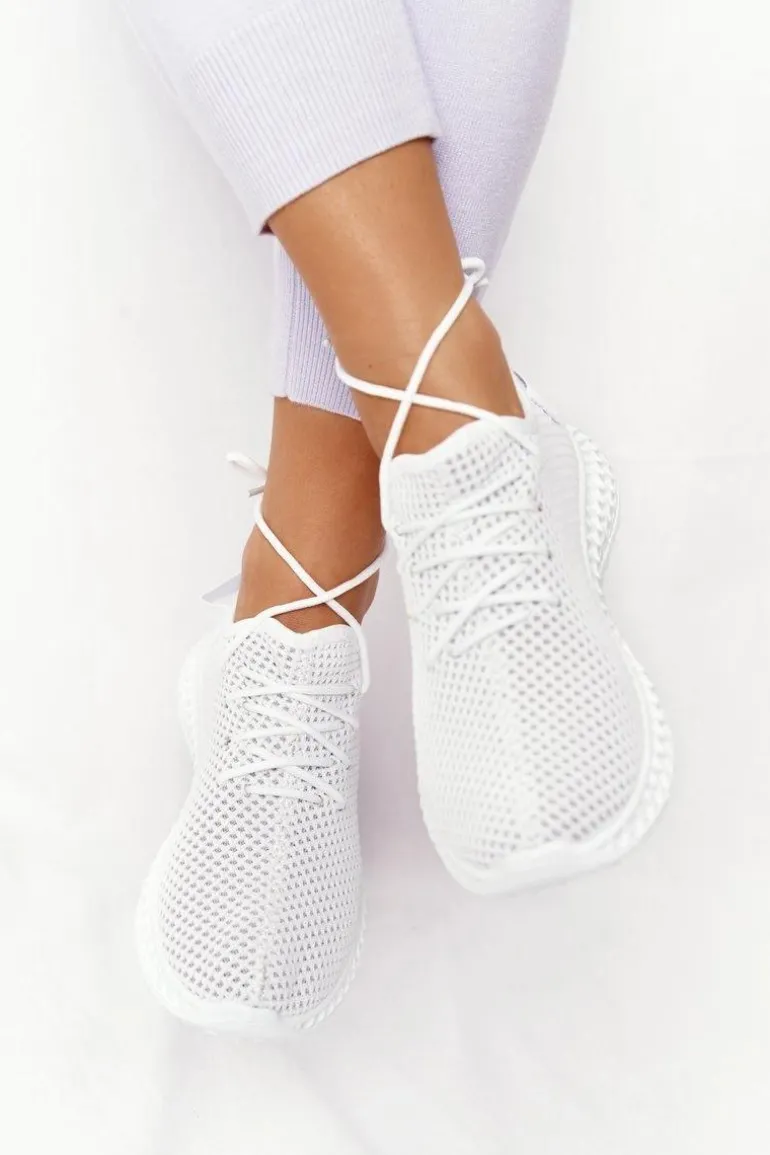 Damskie Sportowe Buty Slip-on Białe Run Away