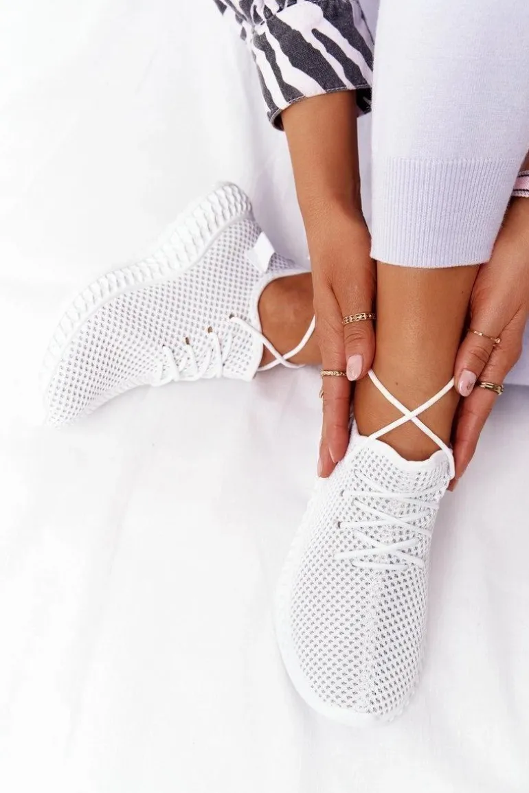 Damskie Sportowe Buty Slip-on Białe Run Away