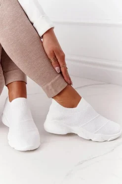 Damskie Sportowe Buty Slip-on Białe Yoga Class