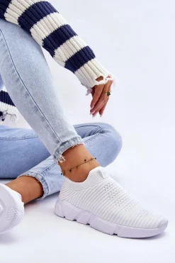 Damskie Sportowe Buty Slip-on Big Star DD274460 Białe