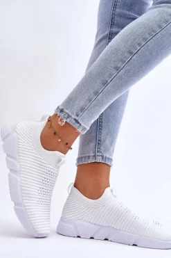 Damskie Sportowe Buty Slip-on Big Star DD274460 Białe