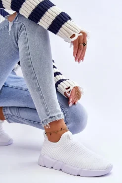 Damskie Sportowe Buty Slip-on Big Star DD274460 Białe