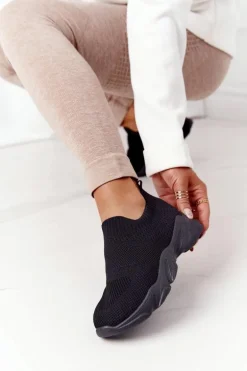 Damskie Sportowe Buty Slip-on Czarne Yoga Class