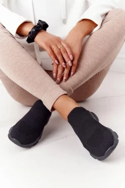 Damskie Sportowe Buty Slip-on Czarne Yoga Class