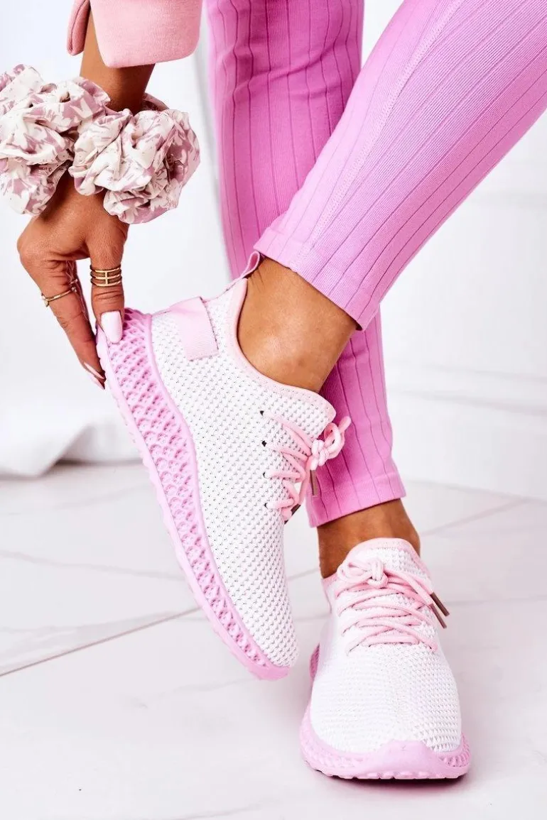 Damskie Sportowe Buty Slip-on Jasnoróżowe Run Away