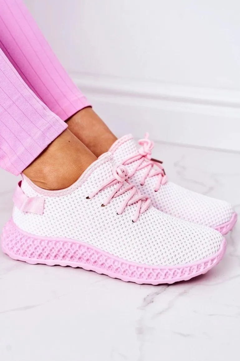 Damskie Sportowe Buty Slip-on Jasnoróżowe Run Away
