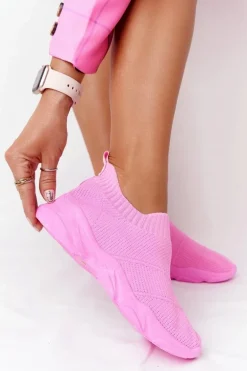 Damskie Sportowe Buty Slip-on Fuksja Yoga Class