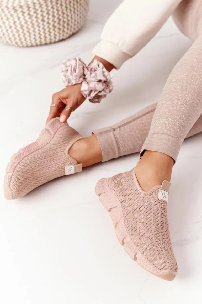 Damskie Sportowe Buty Slip-on Beżowe Marathon