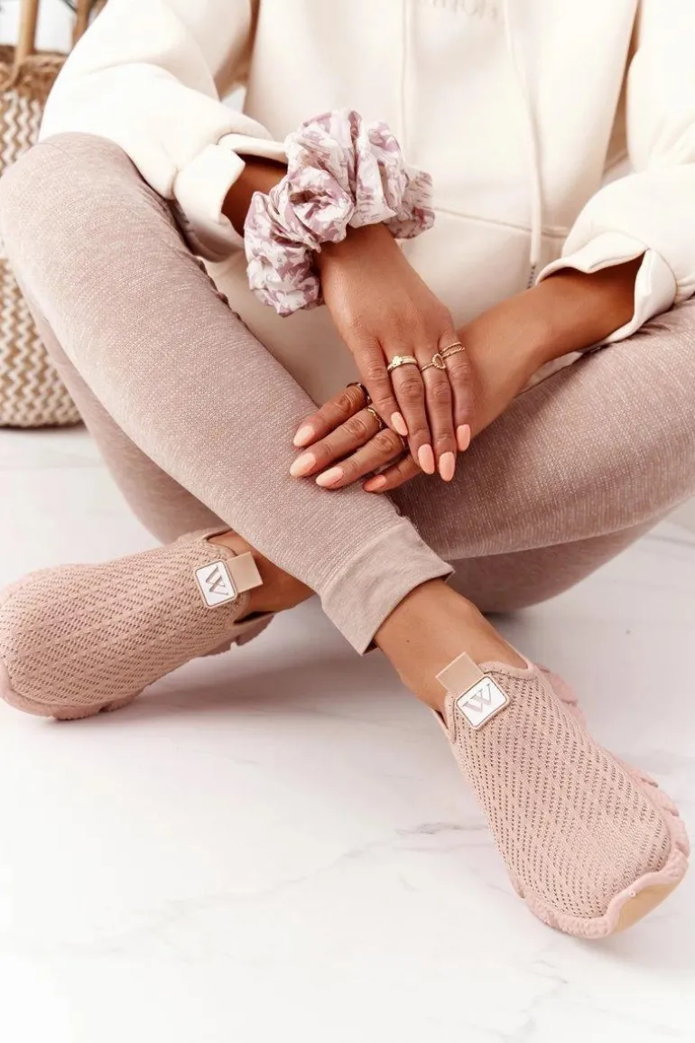 Damskie Sportowe Buty Slip-on Beżowe Marathon