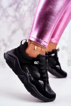 Damskie Sportowe Buty Sneakersy Big Star GG274654 Czarne