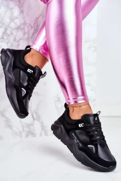 Damskie Sportowe Buty Sneakersy Big Star GG274654 Czarne
