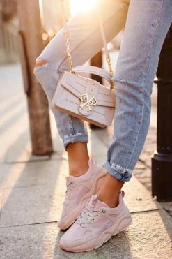 Damskie Sportowe Buty Sneakersy Big Star GG274655 Różowe