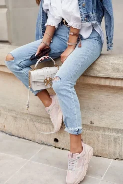 Damskie Sportowe Buty Sneakersy Big Star GG274655 Różowe