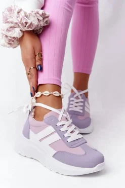 Damskie Sportowe Buty Sneakersy Fioletowe Holiday