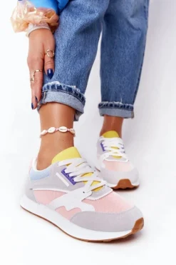 Damskie Sportowe Buty Sneakersy Różowo-Szare After Hours