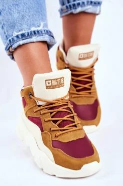 Damskie Sportowe Buty Sneakersy Big Star GG274646 Beżowe