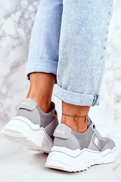 Damskie Sportowe Buty Sneakersy Big Star GG274211 Szare