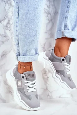 Damskie Sportowe Buty Sneakersy Big Star GG274211 Szare