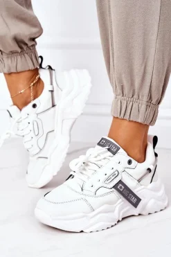 Damskie Sportowe Buty Sneakersy Big Star GG274213 Biało-Szare