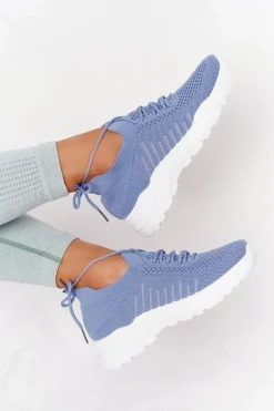 Damskie Sportowe Buty Sneakersy Niebieskie Ruler