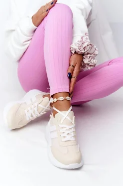 Damskie Sportowe Buty Sneakersy Beżowe Holiday