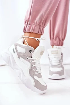 Damskie Sportowe Buty Sneakersy Big Star GG274643 Białe