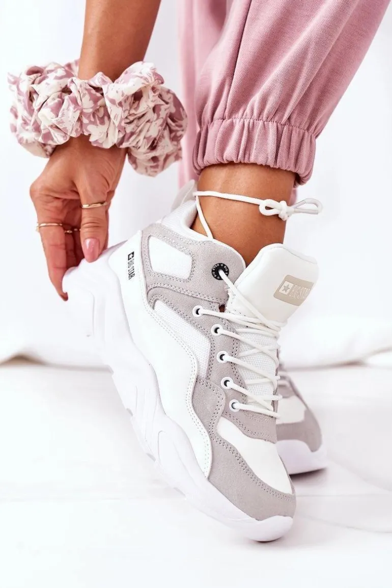 Damskie Sportowe Buty Sneakersy Big Star GG274643 Białe