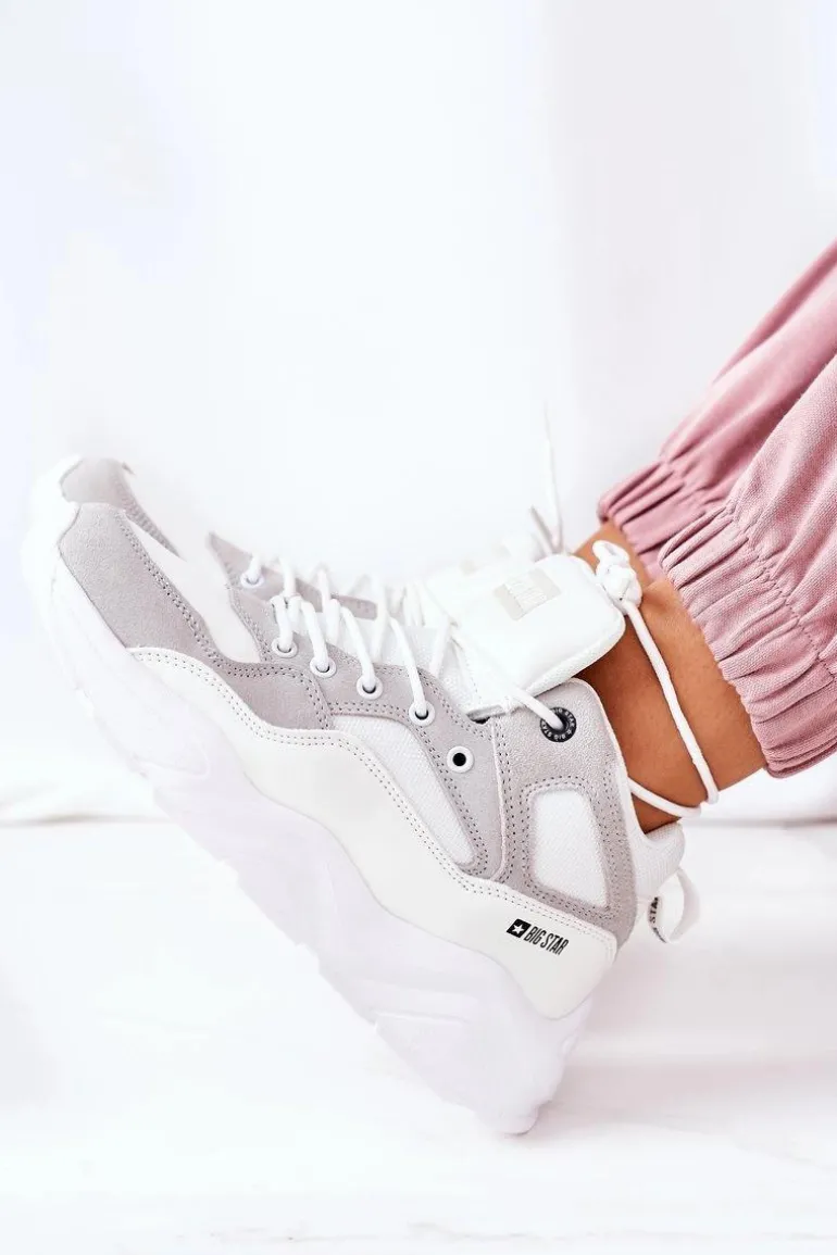 Damskie Sportowe Buty Sneakersy Big Star GG274643 Białe