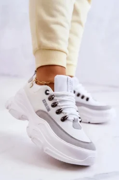 Damskie Sportowe Buty Sneakersy Big Star JJ274A220 Białe