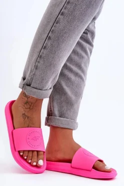 Damskie Sportowe Klapki 4F 4FSS23FFLIF069-53S Fuksja