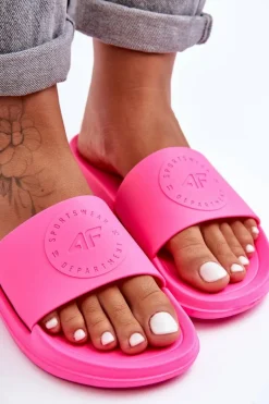 Damskie Sportowe Klapki 4F 4FSS23FFLIF069-53S Fuksja