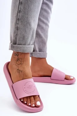 Damskie Sportowe Klapki 4F 4FSS23FFLIF069-56S Różowe