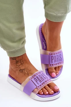 Damskie Sportowe Klapki Fioletowe Sunrise