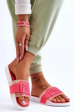 Damskie Sportowe Klapki Neonowo Różowe Sunrise