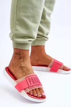 Damskie Sportowe Klapki Neonowo Różowe Sunrise