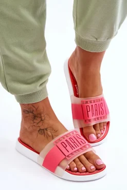 Damskie Sportowe Klapki Neonowo Różowe Sunrise